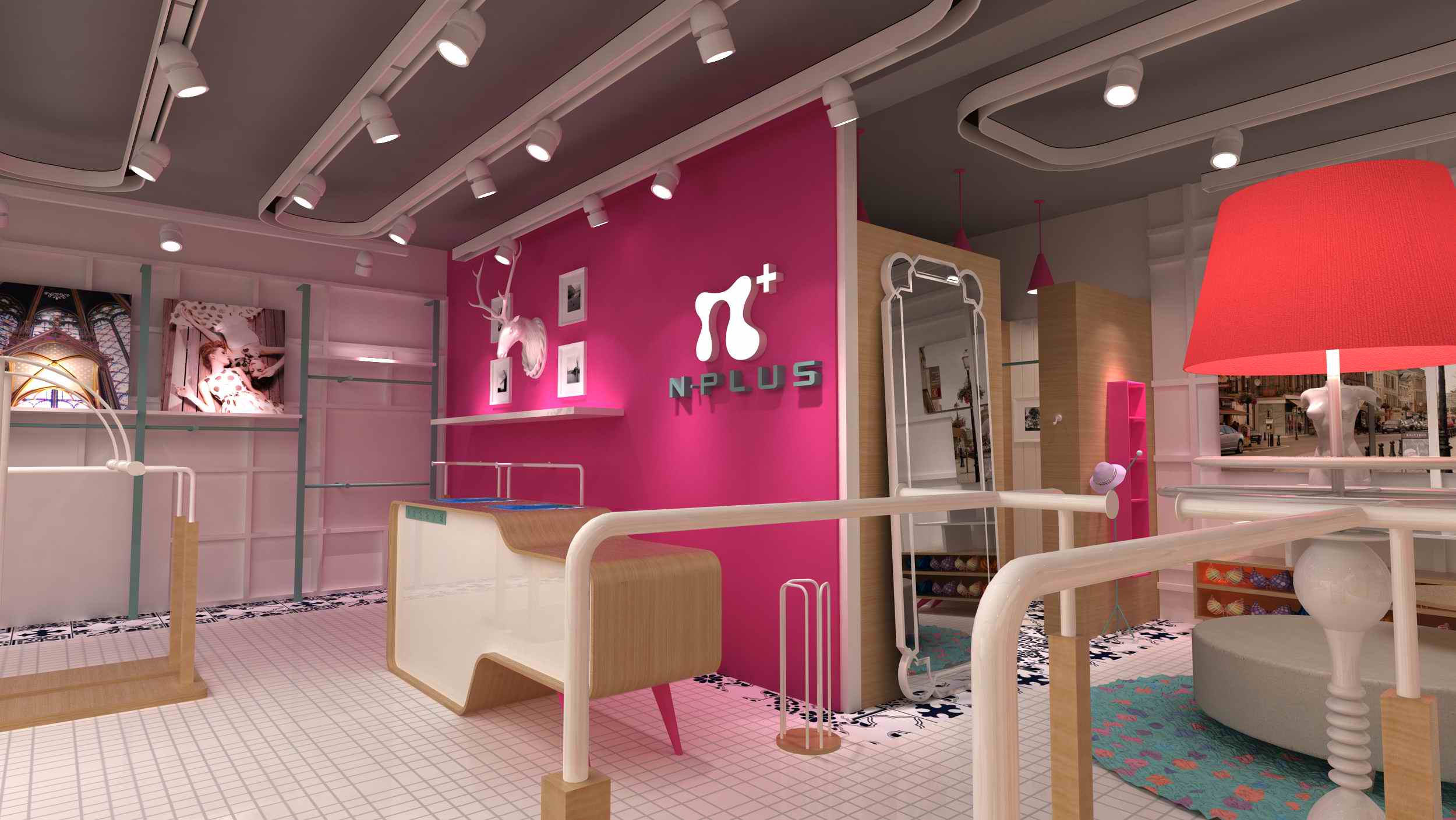 內衣店展柜展示設計N次方效果圖(圖2)