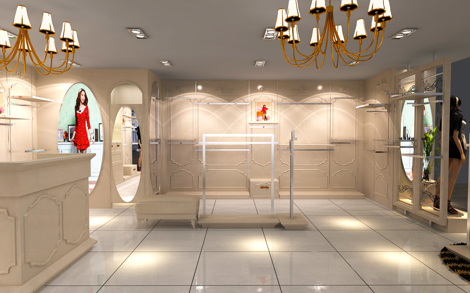 嫣然.秀坊展柜設(shè)計裝修圖(圖2)