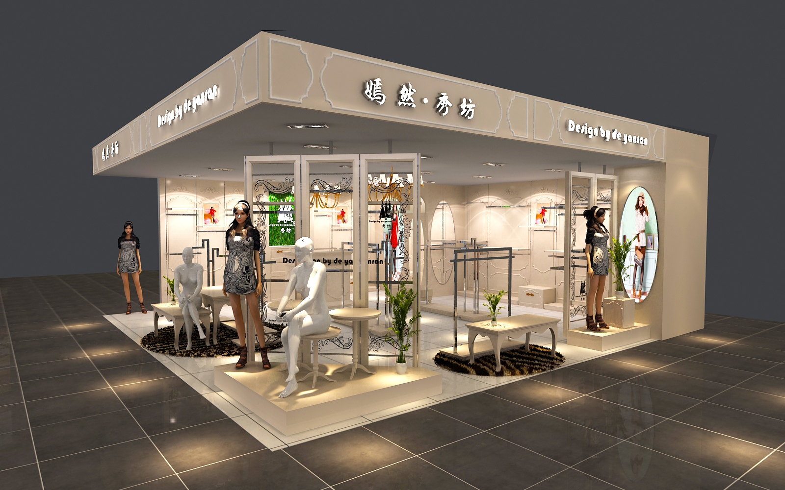 嫣然.秀坊展柜設(shè)計裝修圖(圖3)