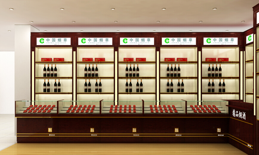 中國煙草 展示柜設計裝修圖(圖1)