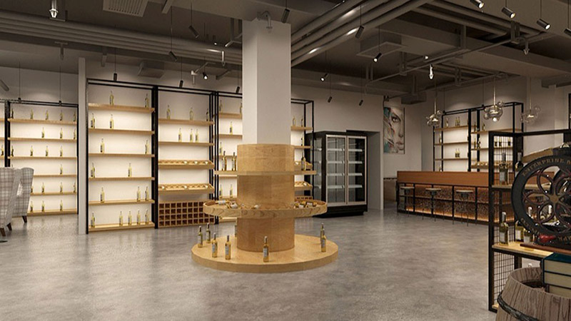 紅酒廳 展標柜設計方案(圖1)